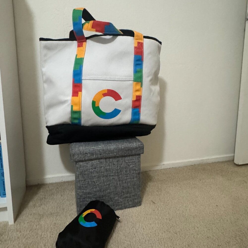 🌈 Google Branded Insulated Picnic Tote + Matching Picnic Blanket Set 🌈